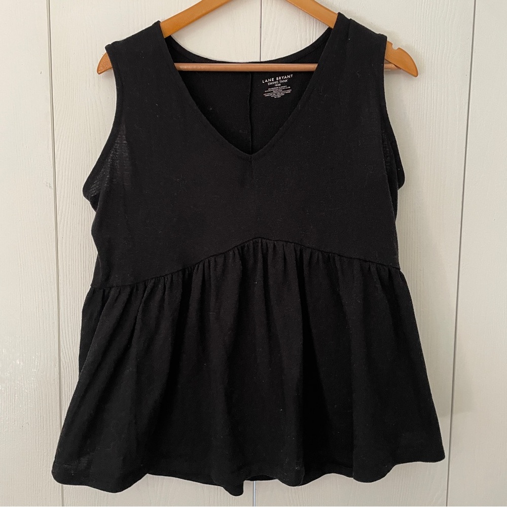 Lane Bryant, plus size black, swing tank, size 18/20